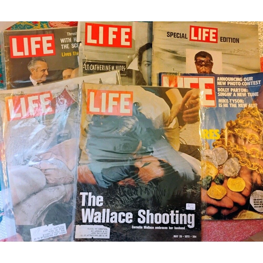 Vtg LIFE Magazine 6pc Lot 1941 1960s 1970s 1980s WWII Tyson Dolly Parton